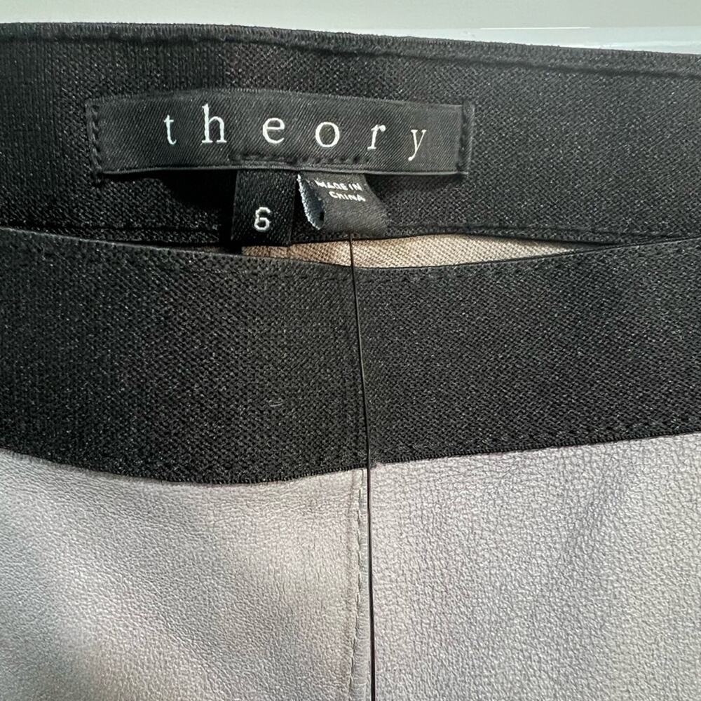 Theory Ima Maximus Lamb Leather Leggings Gray Size 6 NWT - Picture 4 of 10